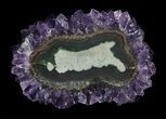 Amethyst Stalactite Slice With Wood Base #33764-1